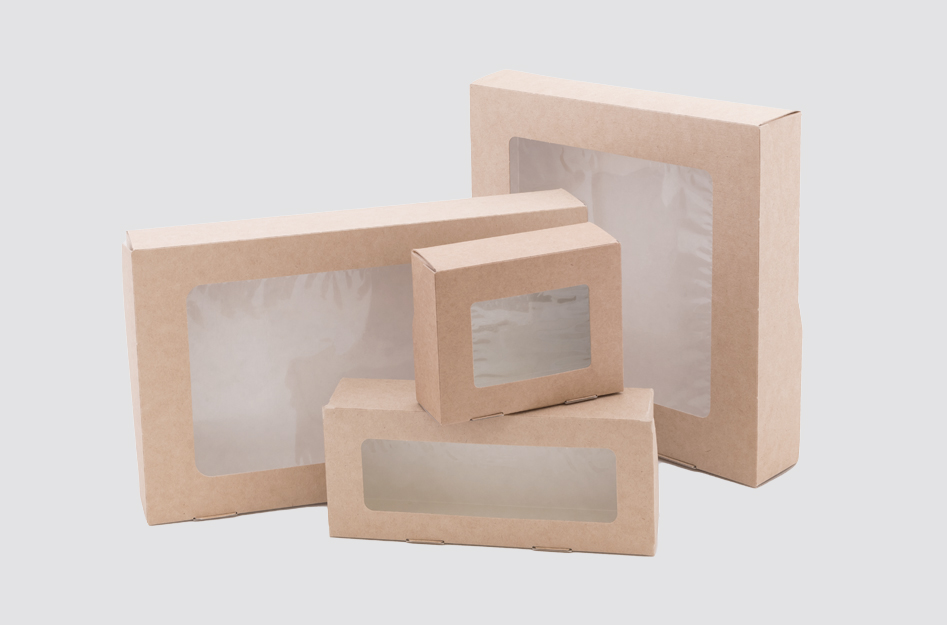 Packaging with viewing window